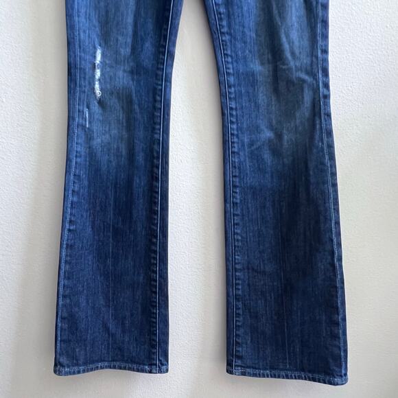 7 For All Mankind Bootcut Women's Jean Size 28 Medium Wash Straight Leg Denim - Picture 6 of 8